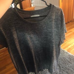 Lightweight grey ruffled Hollister tee